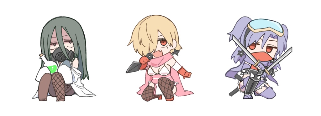 にんころミニアクリルスタンドセット4(シール付き)