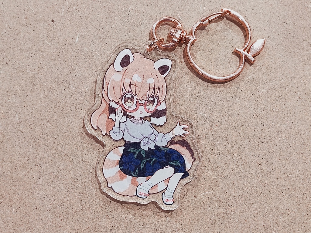 めがねとれっぱんだアクリルキーホルダー