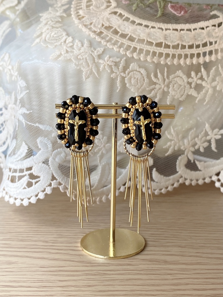 マイキーイメージイヤリング(黒)