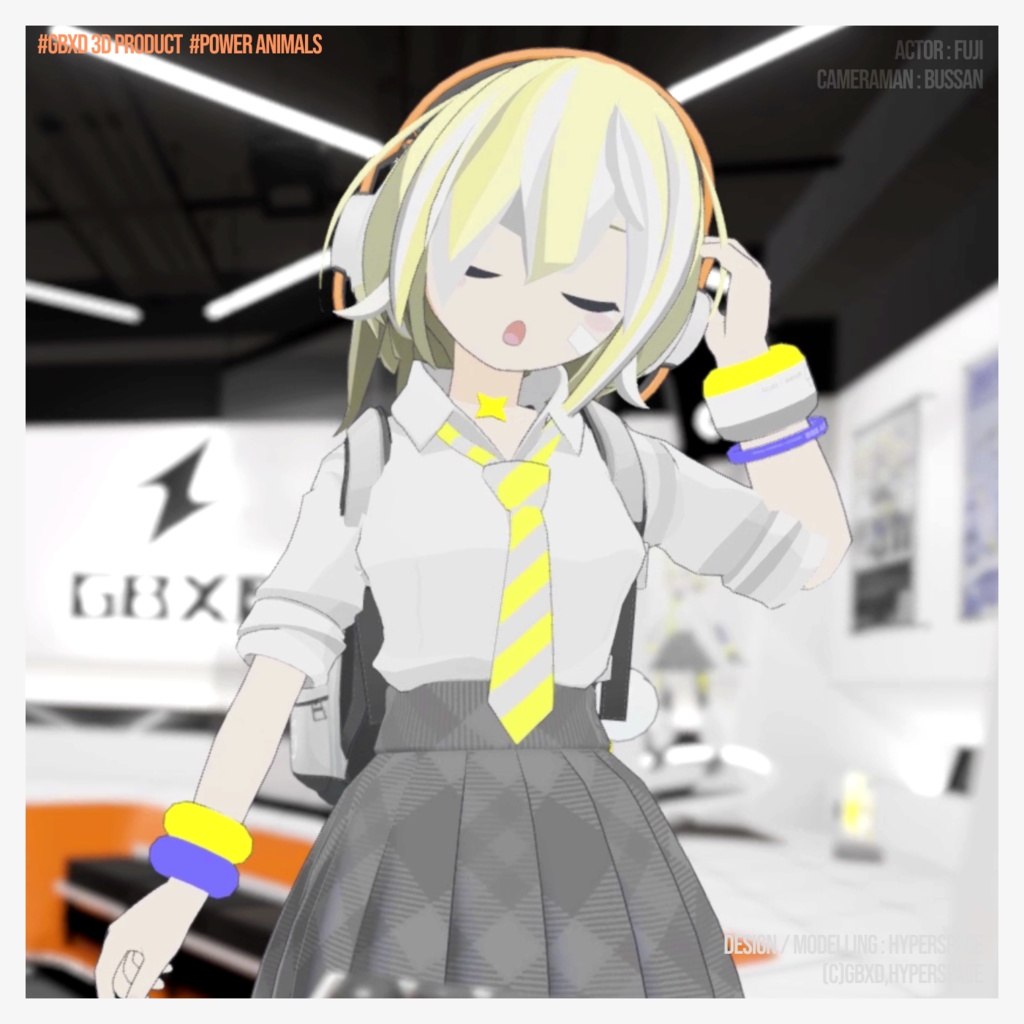 VRC対応:ヘッドホン(POWER ANIMALS)