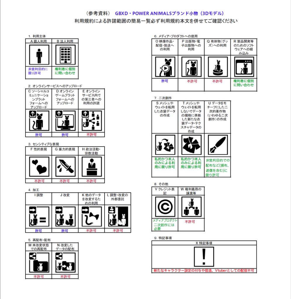 VRC対応:メガネ + ピアス【POWER ANIMALS】