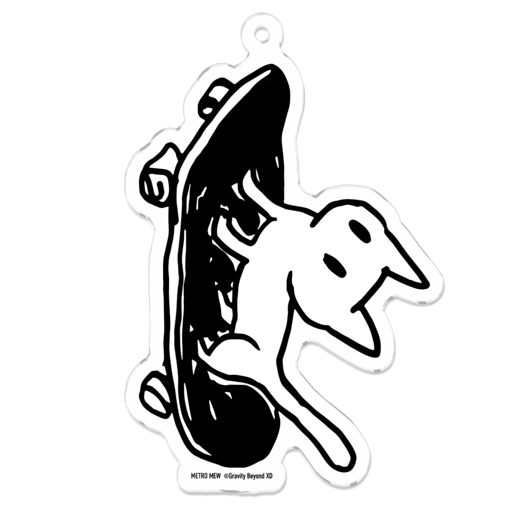 メトロミュー / METRO MEW アクキー スケボーねこ