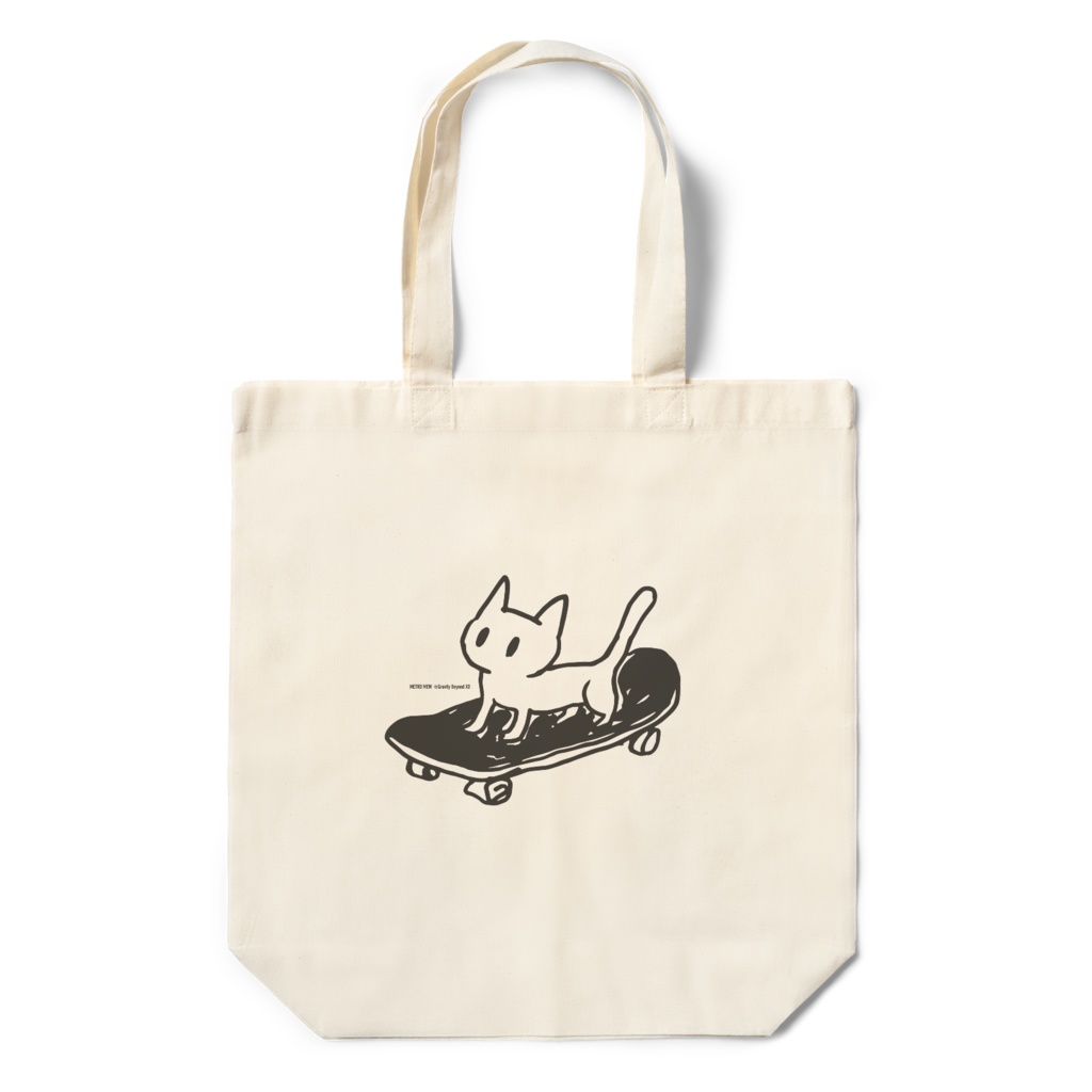 メトロミュー / METRO MEW　エコバッグ スケボーねこ