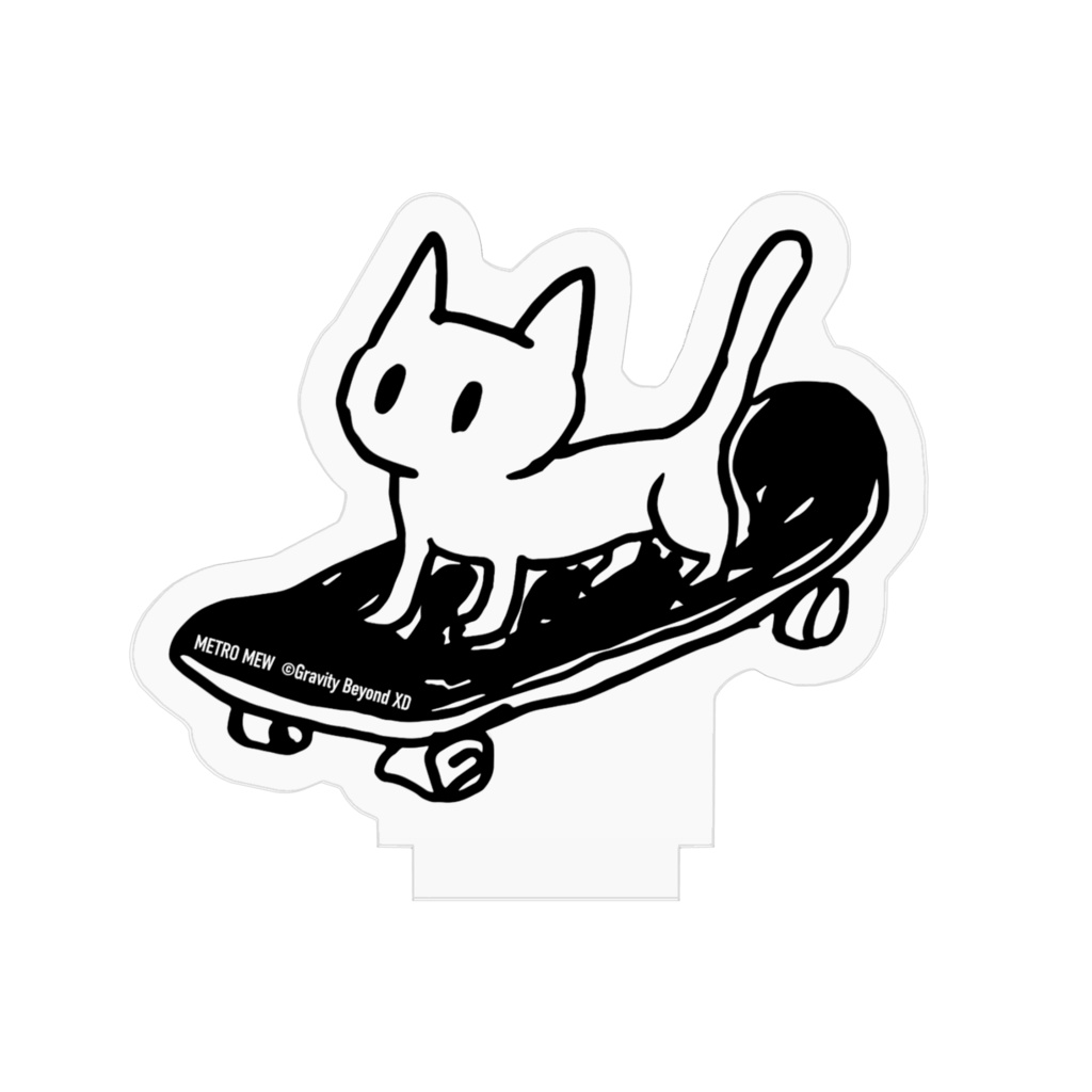 メトロミュー / METRO MEW スケボーねこ アクリルスタンド