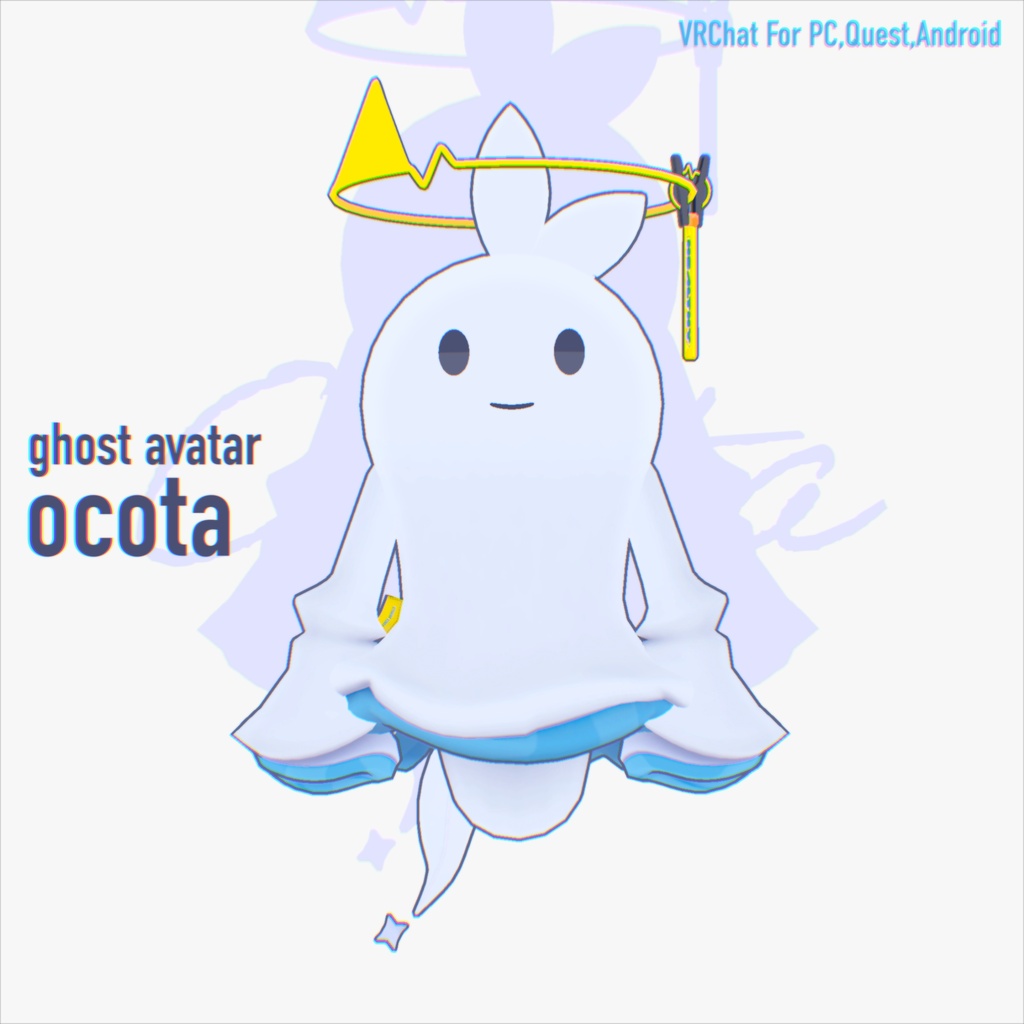 👻Ghost Avatar / Ocota(おこた) 幼体 V1.2⚡VRChat
