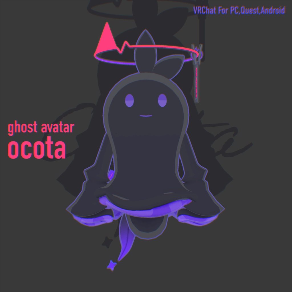 👻Ghost Avatar / Ocota(おこた) 幼体 V1.2⚡VRChat