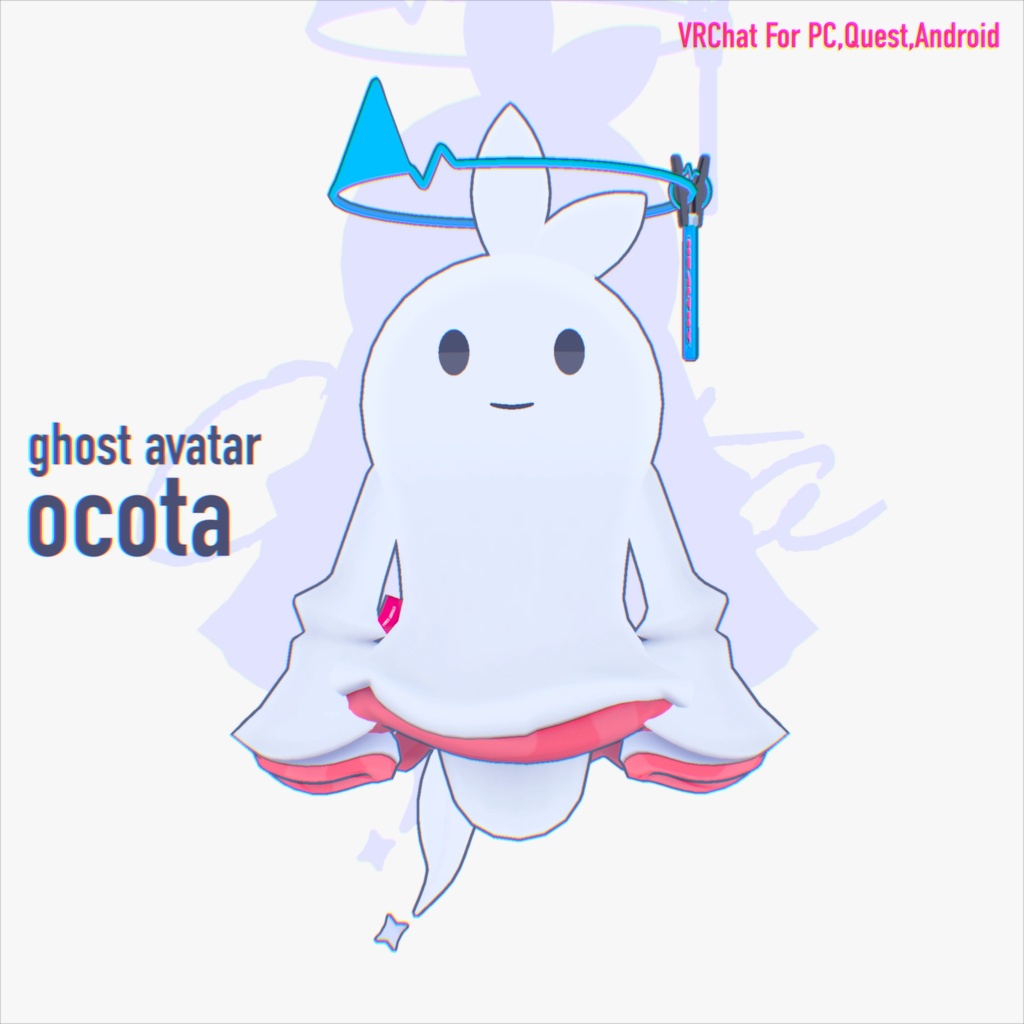 👻Ghost Avatar / Ocota(おこた) 幼体 V1.2⚡VRChat
