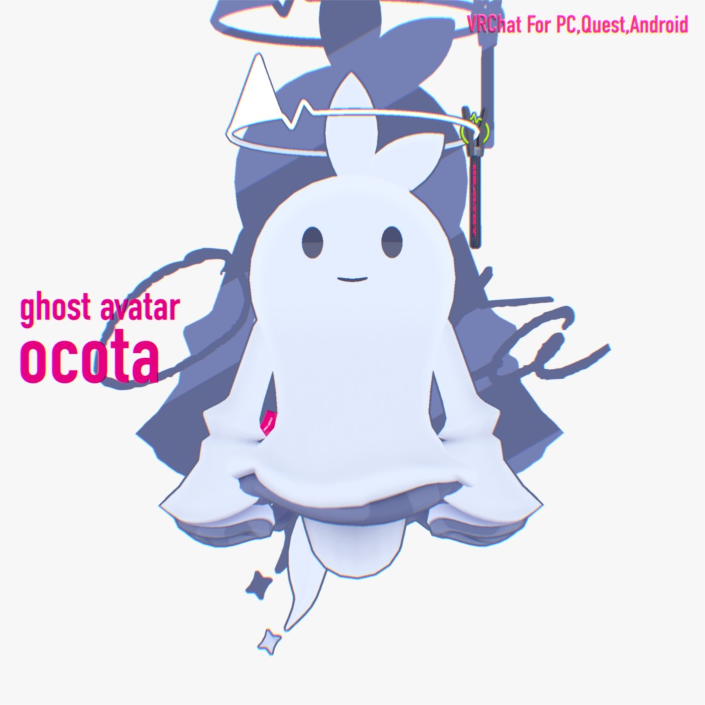👻Ghost Avatar / Ocota(おこた) 幼体 V1.2⚡VRChat
