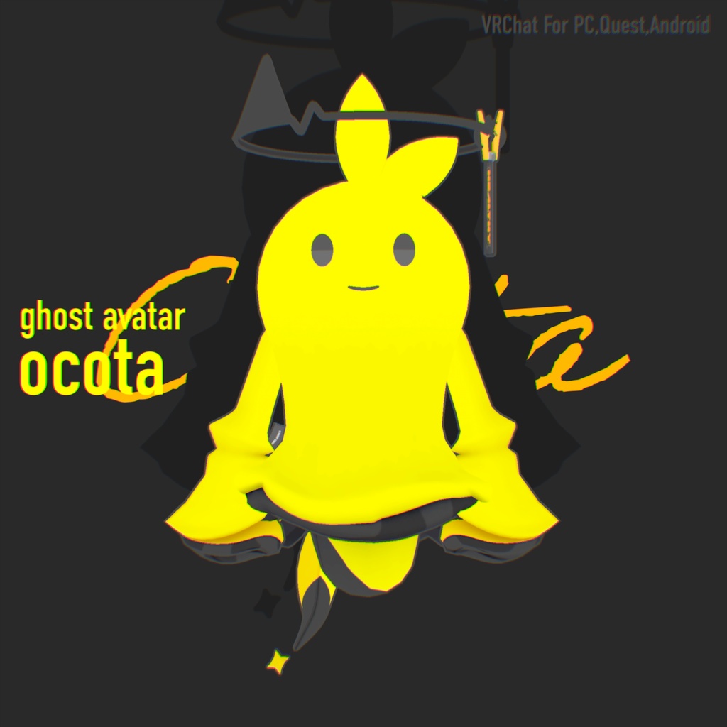 👻Ghost Avatar / Ocota(おこた) 幼体 V1.2⚡VRChat