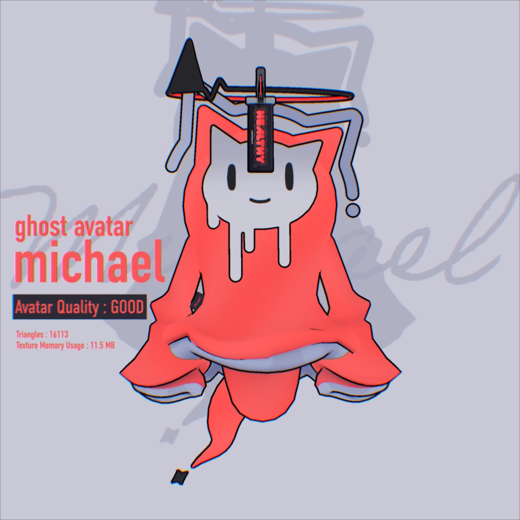 👻Ghost Avatar /Michael(まいける)⚡ VRChat