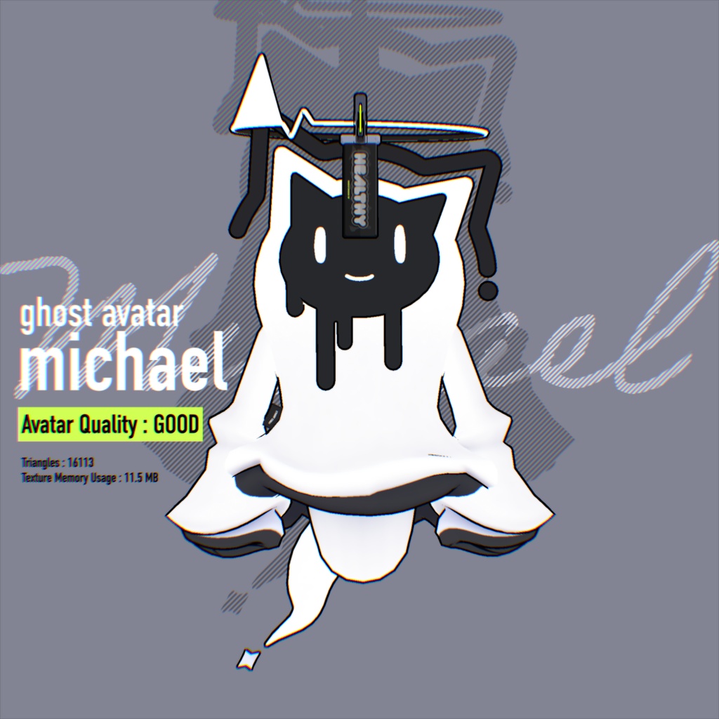 👻Ghost Avatar /Michael(まいける)⚡ VRChat