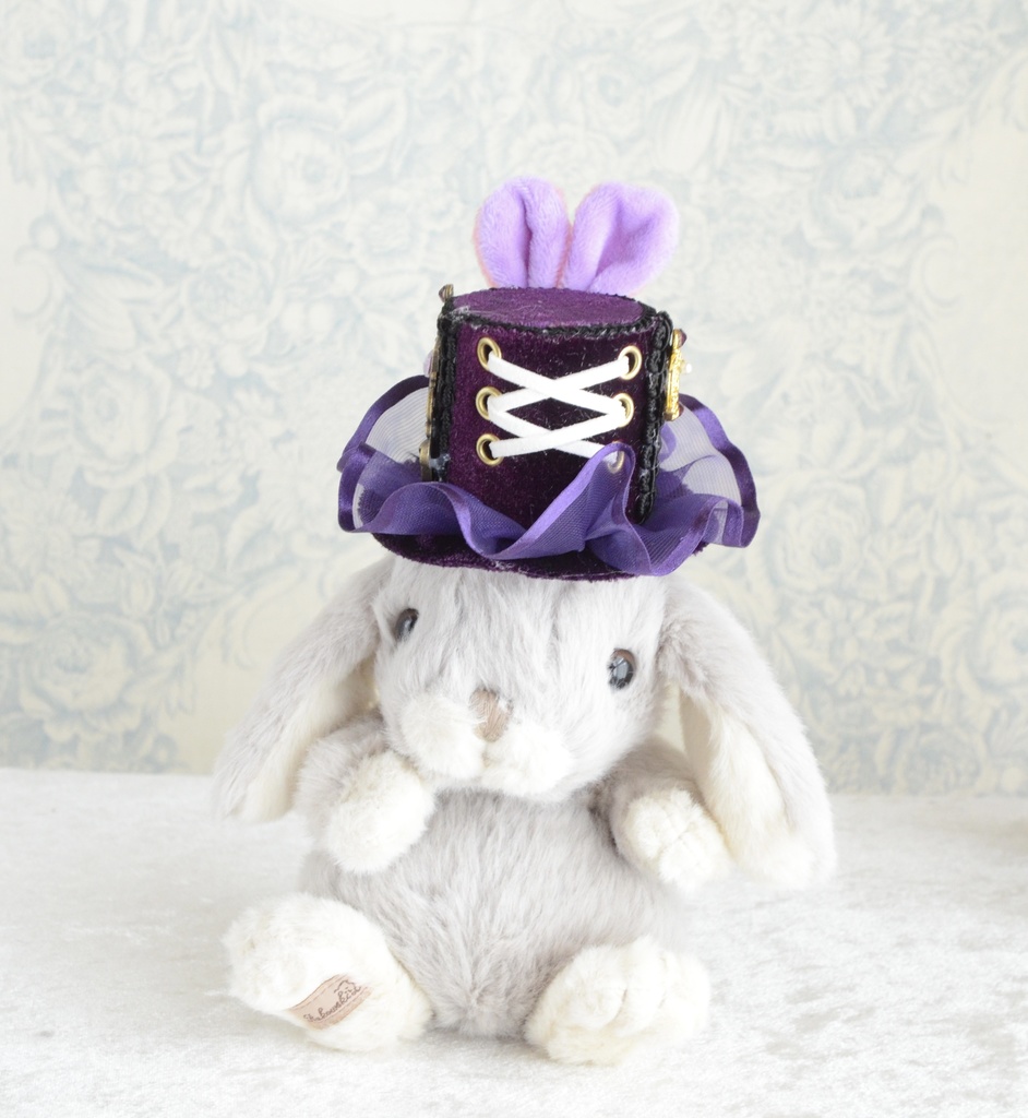 ミニハット(うさぎ耳のハット・パープル)