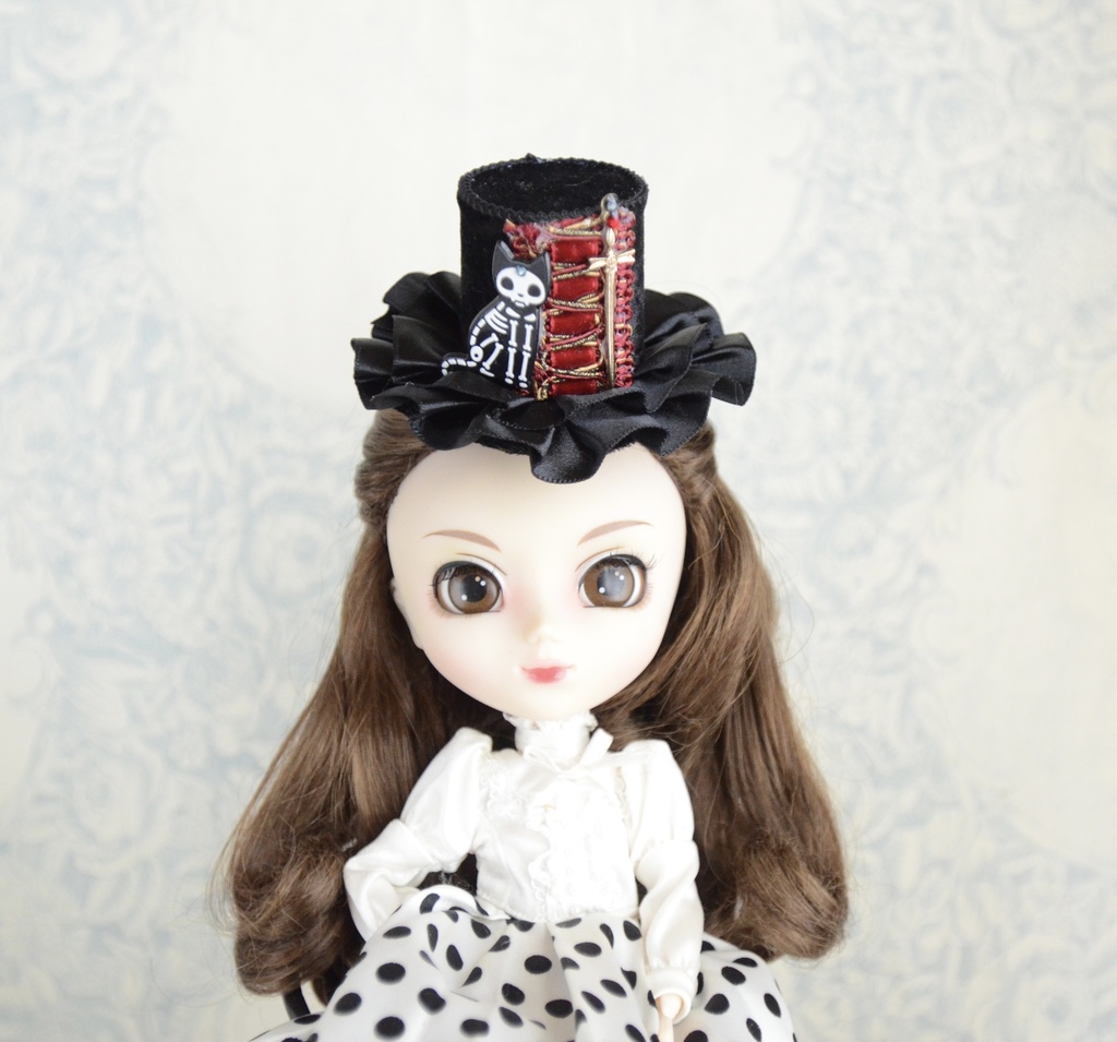 ミニハット(月と黒猫)