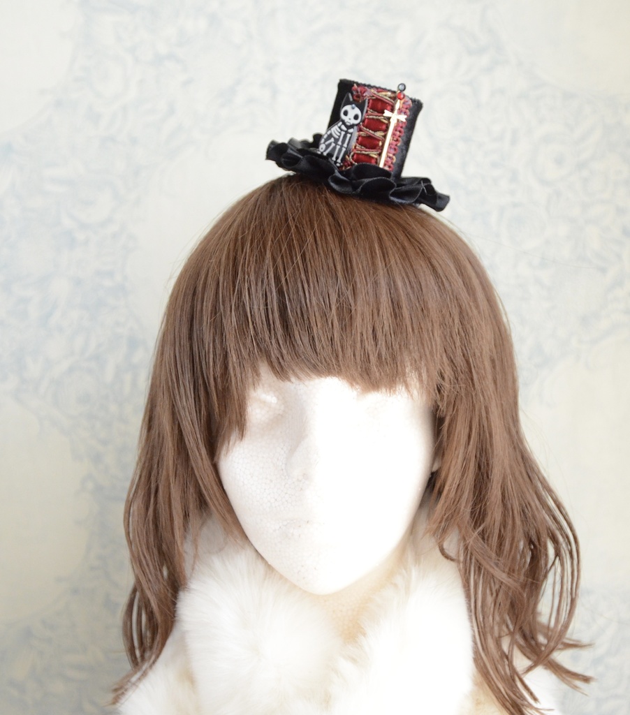 ミニハット(月と黒猫)