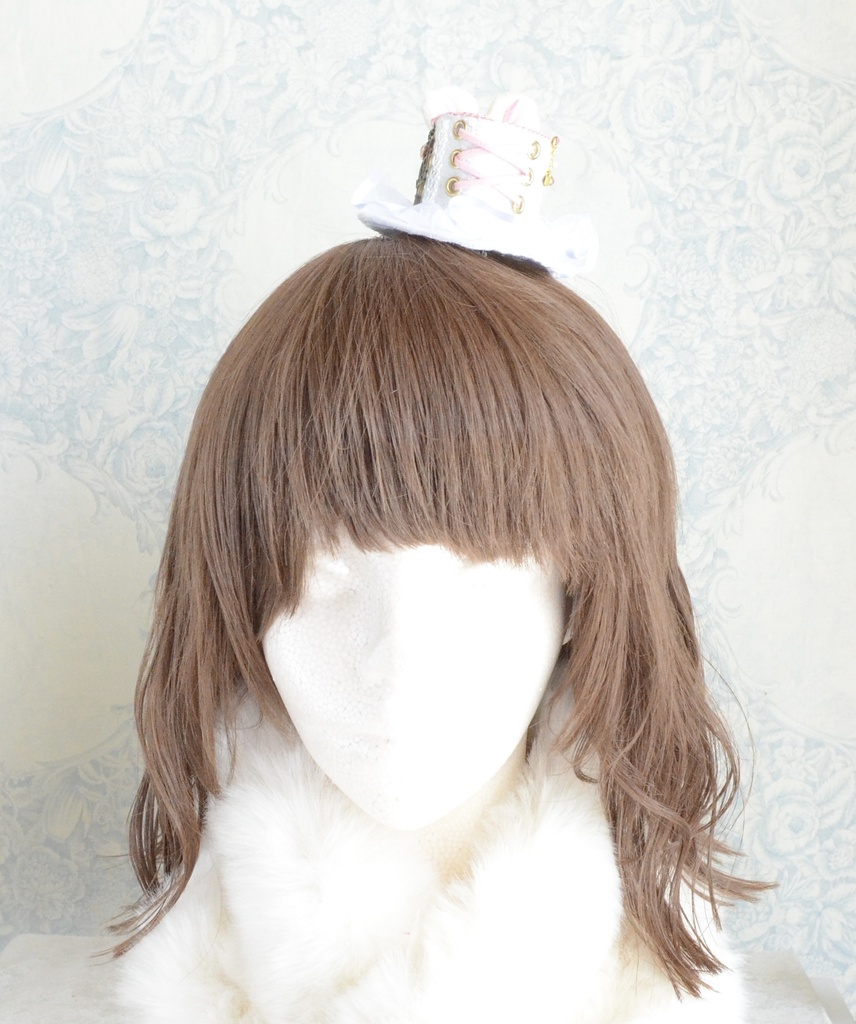 ミニハット(うさぎ耳のハット・ピンク)