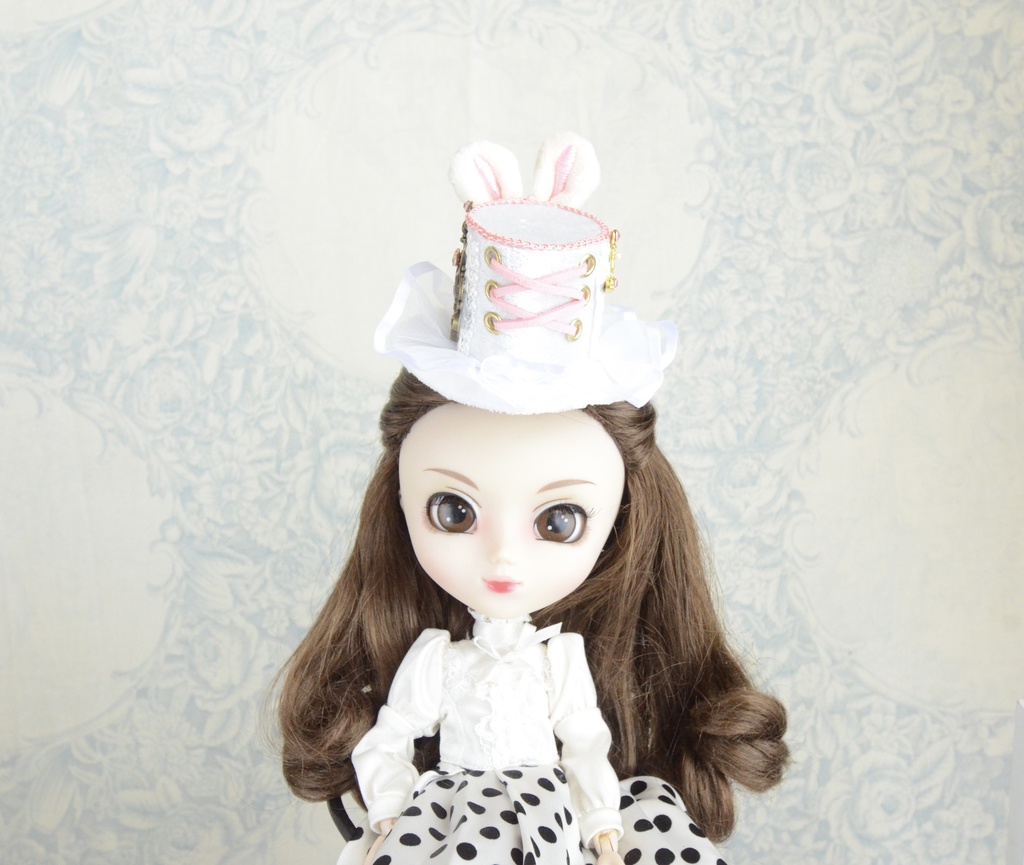 ミニハット(うさぎ耳のハット・ピンク)