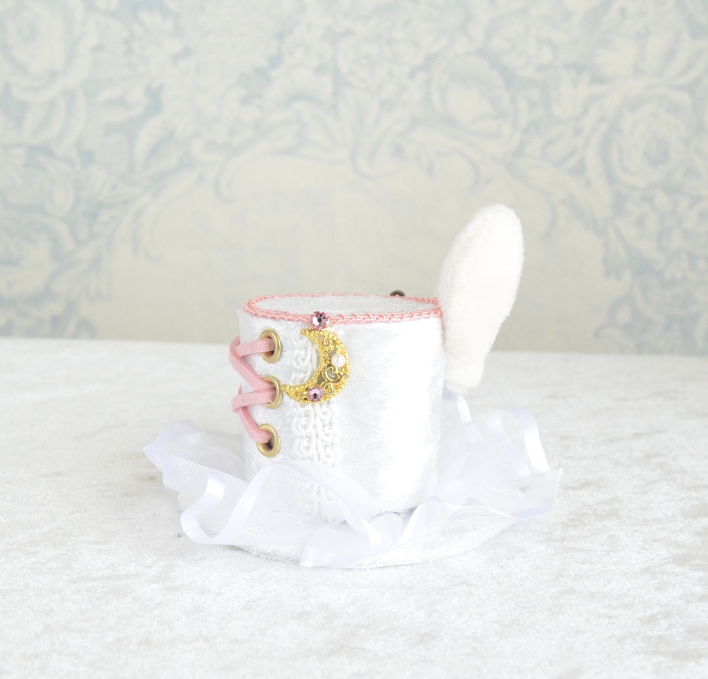 ミニハット(うさぎ耳のハット・ピンク)