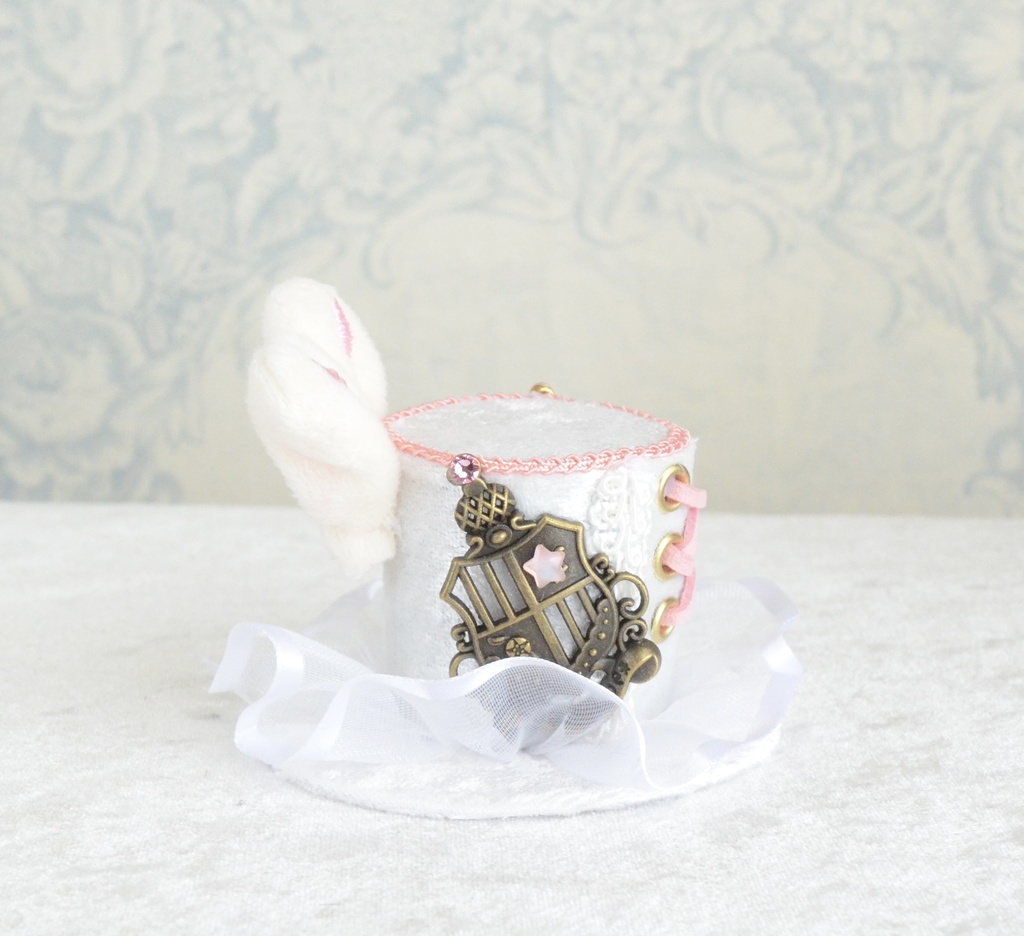 ミニハット(うさぎ耳のハット・ピンク)