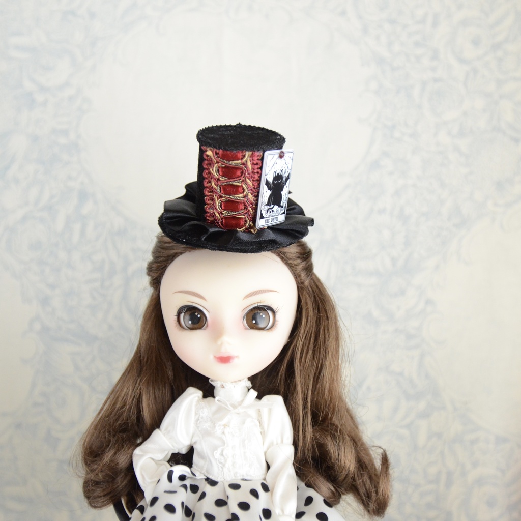 ミニハット(猫のタロットカード・悪魔)