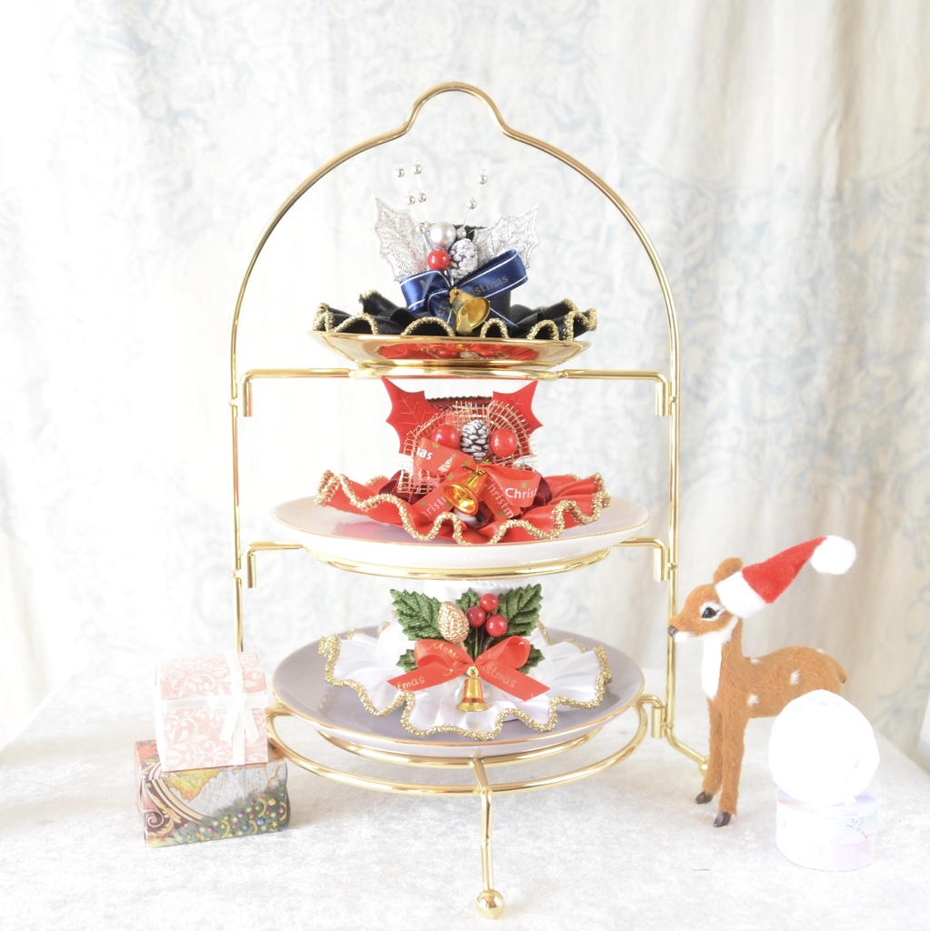 ミニハット(クリスマスヒイラギ・ブラック)