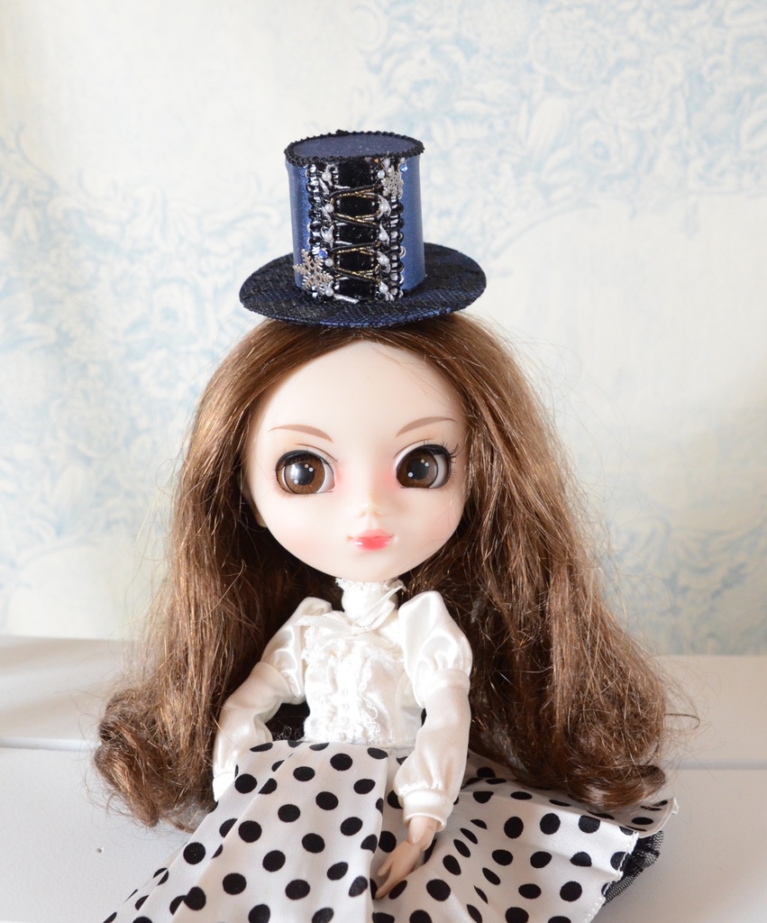 ミニハット(ドルマン風スノー・ネイビー)