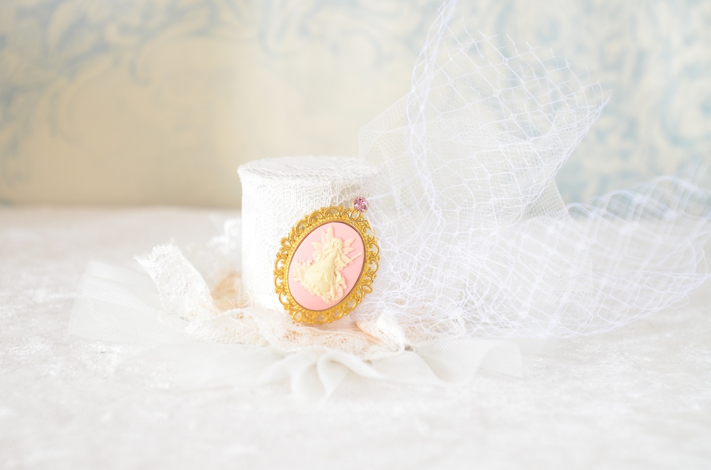 ミニハット(フェアリーカメオ・ピーチピンク)