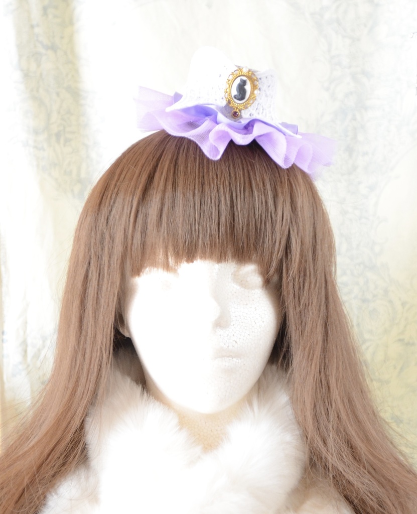 ミニハット(エンゼルキャットのカメオ・ラベンダー)