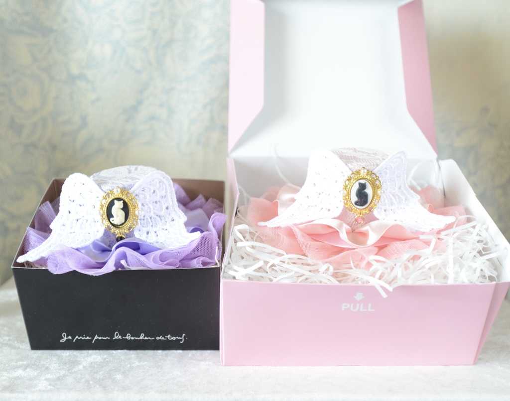 ミニハット(エンゼルキャットのカメオ・ラベンダー)