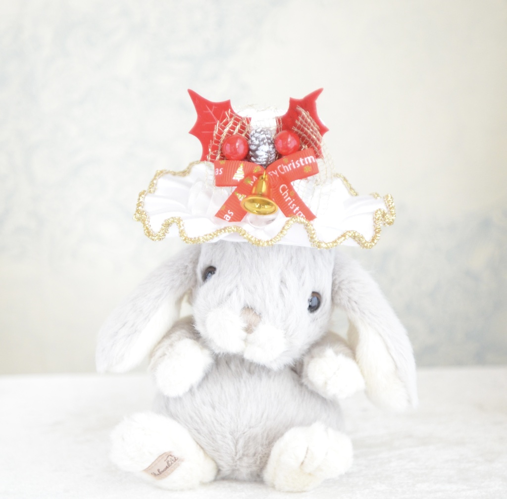 ミニハット(クリスマスヒイラギ・ホワイト)