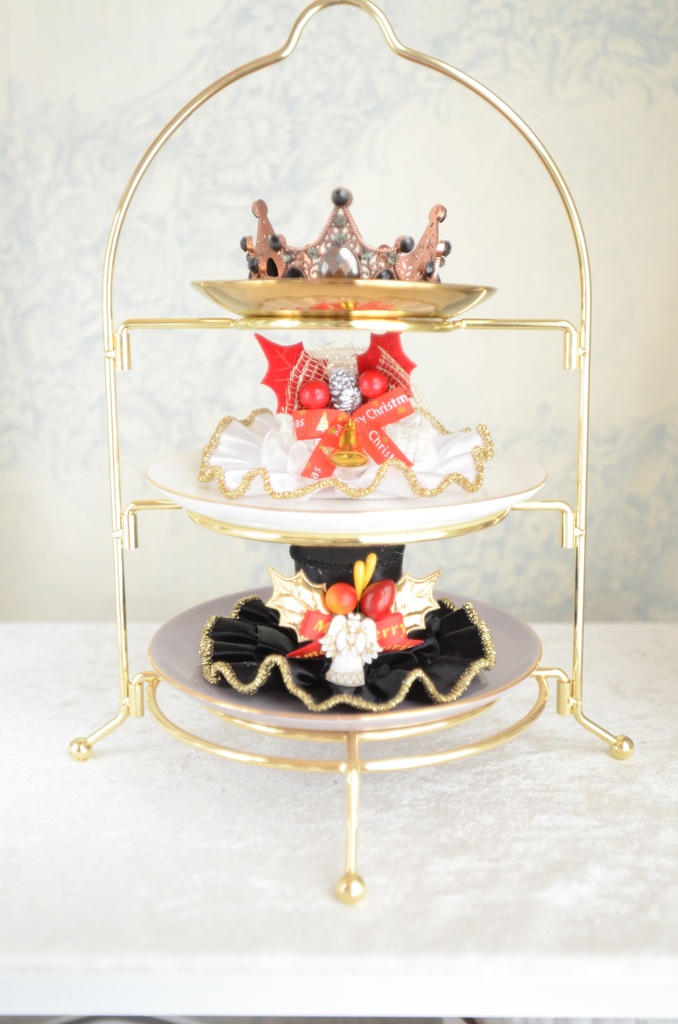 ミニハット(クリスマスヒイラギ・ホワイト)