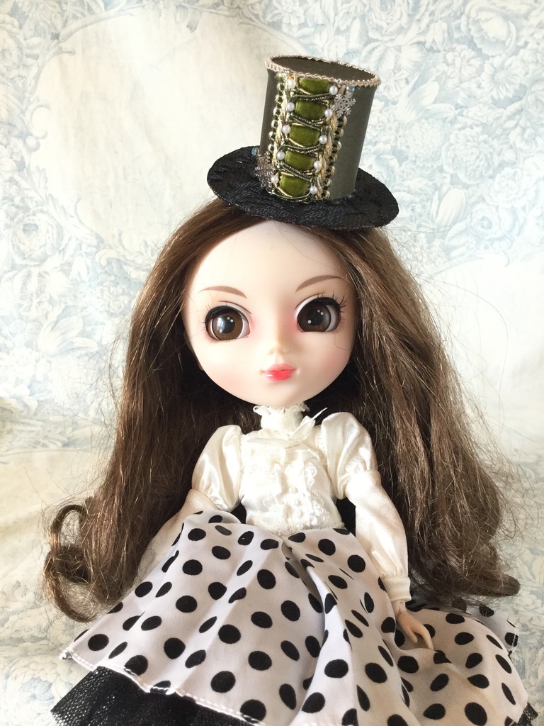 ミニハット(ドルマン風スノー・モスグリーン)