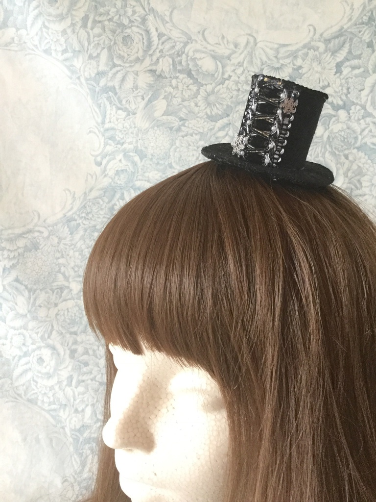 ミニハット(ドルマン風スノー・ブラック)
