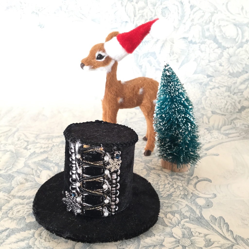 ミニハット(ドルマン風スノー・ブラック)