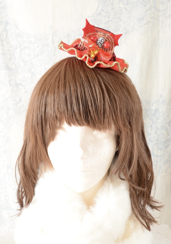 ミニハット(クリスマスヒイラギ・レッド)