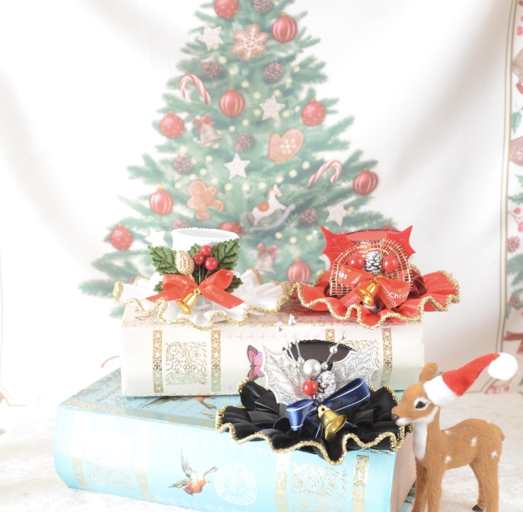 ミニハット(クリスマスヒイラギ・レッド)