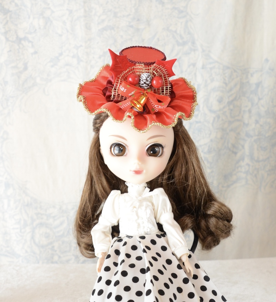 ミニハット(クリスマスヒイラギ・レッド)