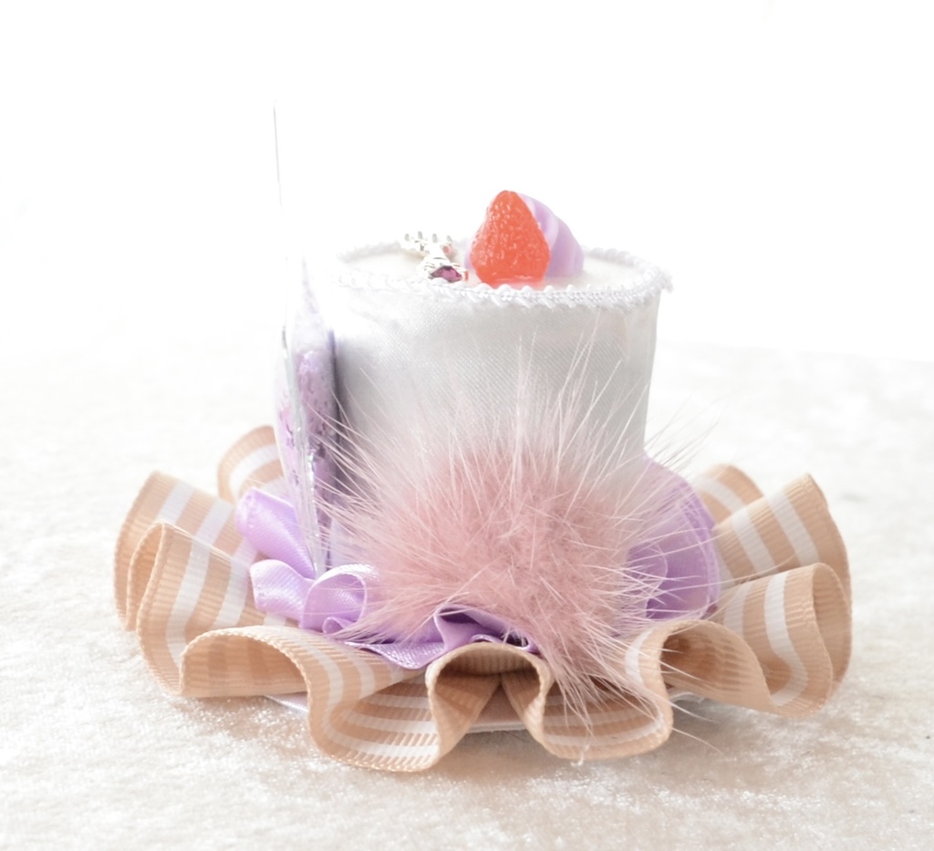 ヘアアクセサリー(ブルーベリーケーキなミニハット)