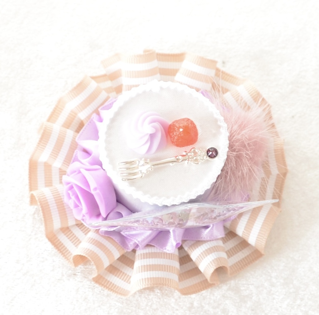 ヘアアクセサリー(ブルーベリーケーキなミニハット)