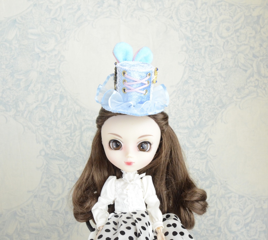 ミニハット(うさぎ耳のハット・ブルー)