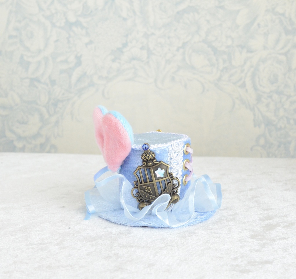 ミニハット(うさぎ耳のハット・ブルー)