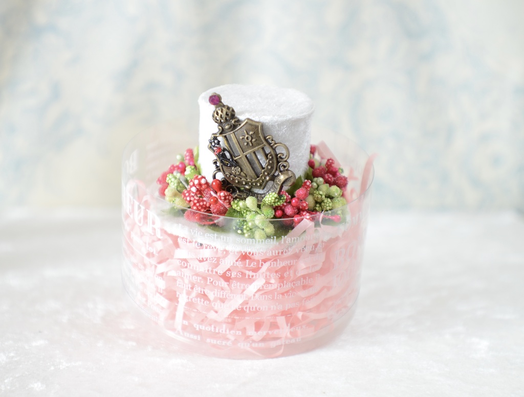 ミニハット(アンティークエンブレム・赤緑)