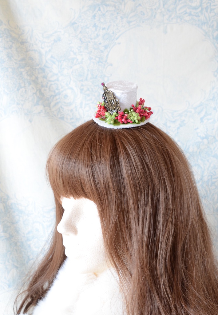 ミニハット(アンティークエンブレム・赤緑)