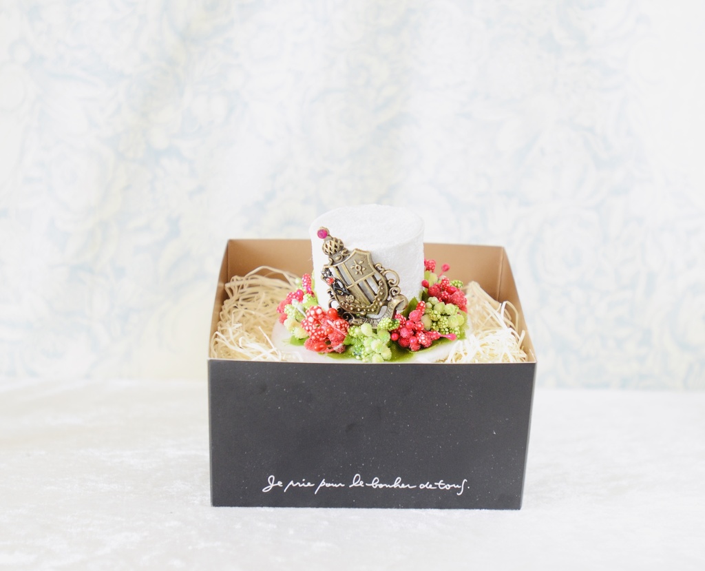 ミニハット(アンティークエンブレム・赤緑)