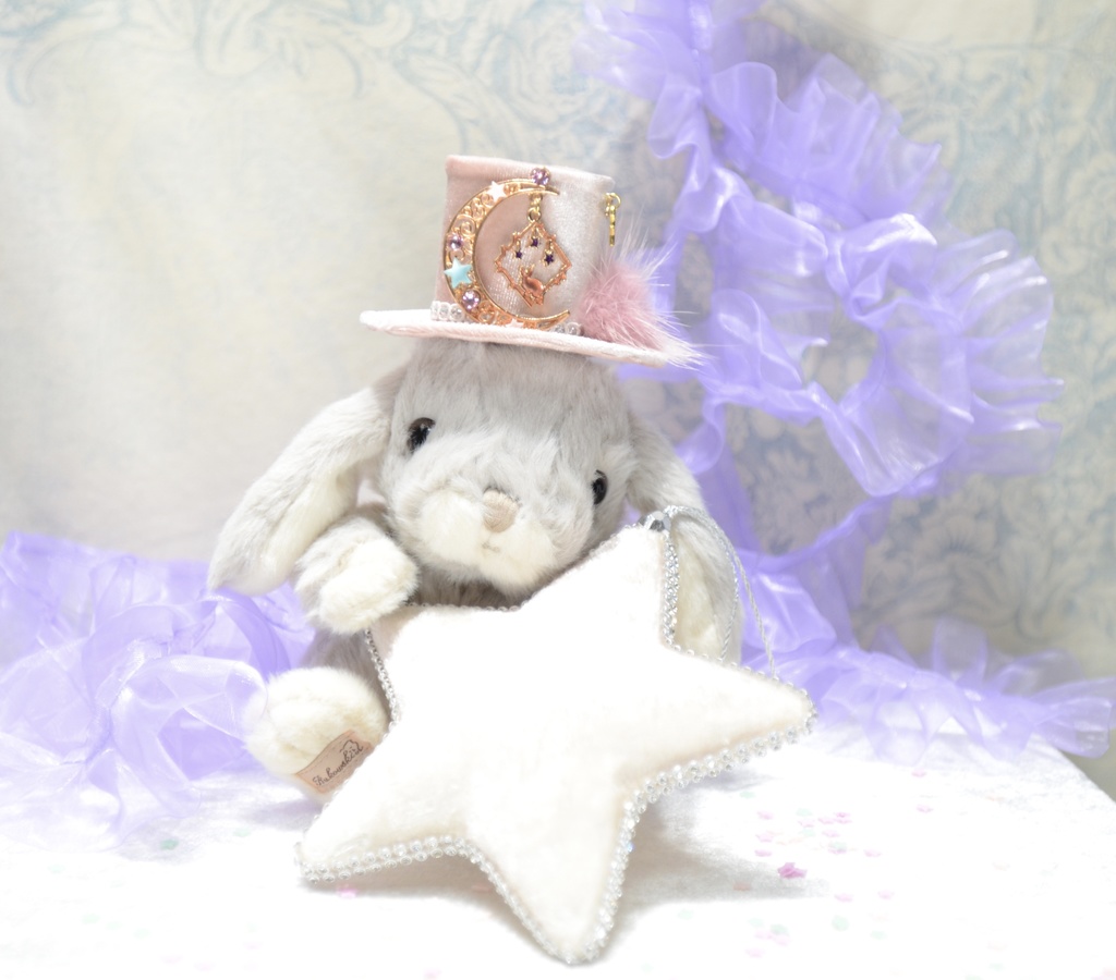 ヘアアクセサリー(お星様とうさぎ・ピンク)