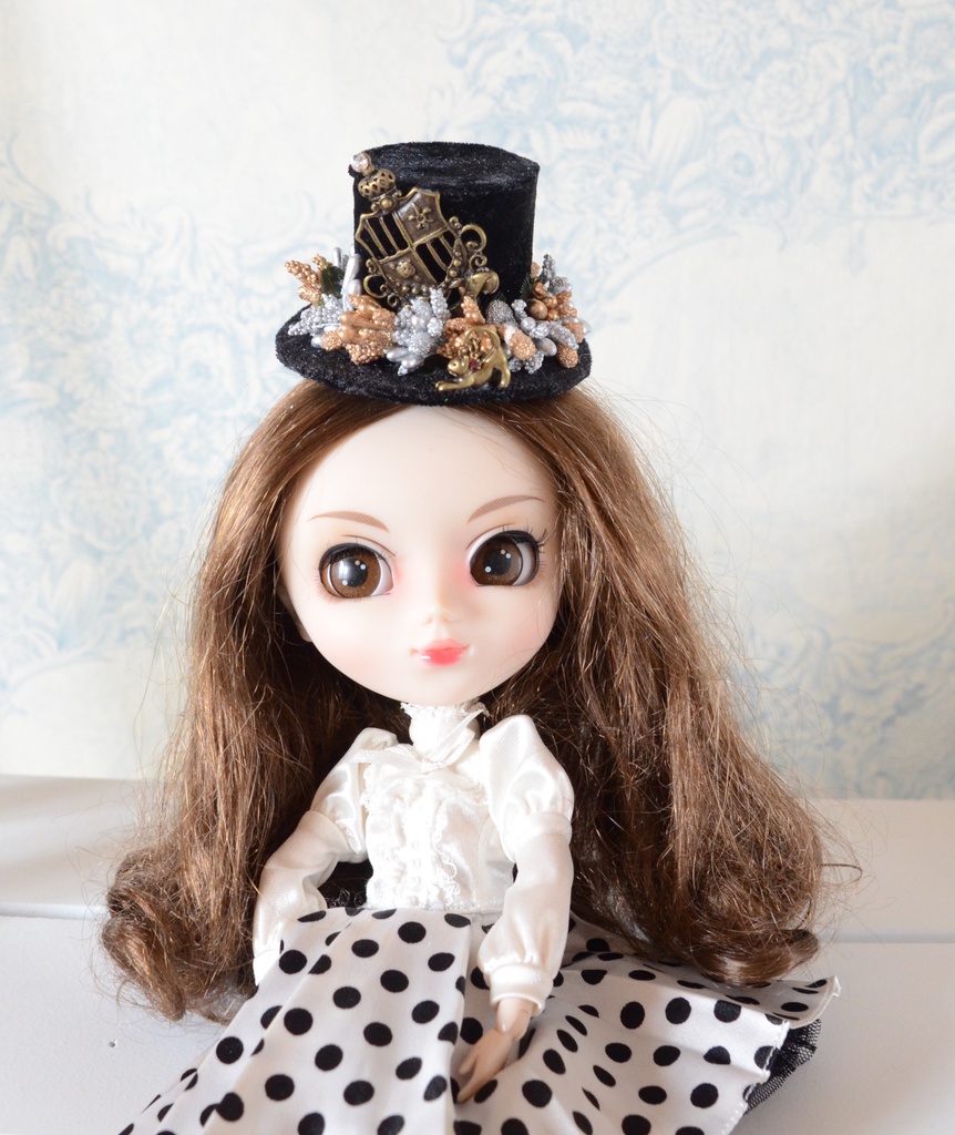 ミニハット(アンティークエンブレム・ブラック)