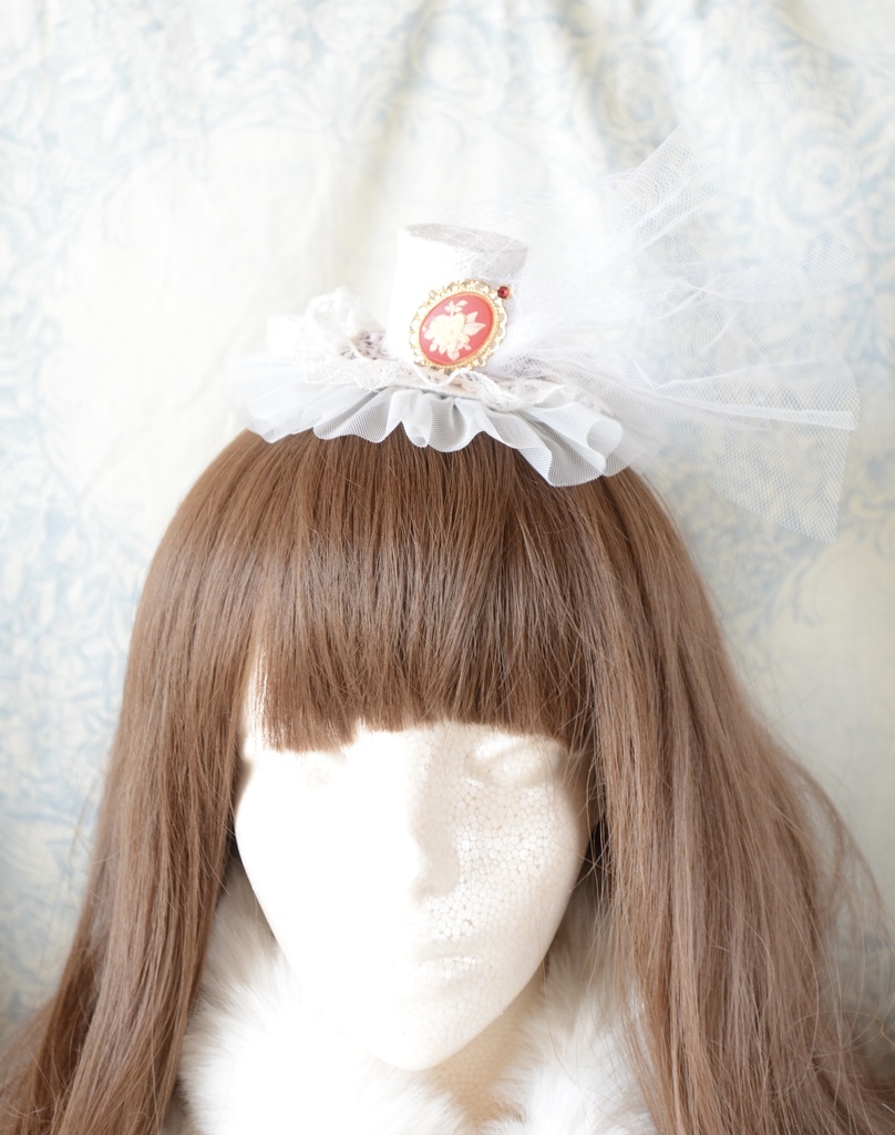 ミニハット(フェアリーカメオ・クランベリーレッド)