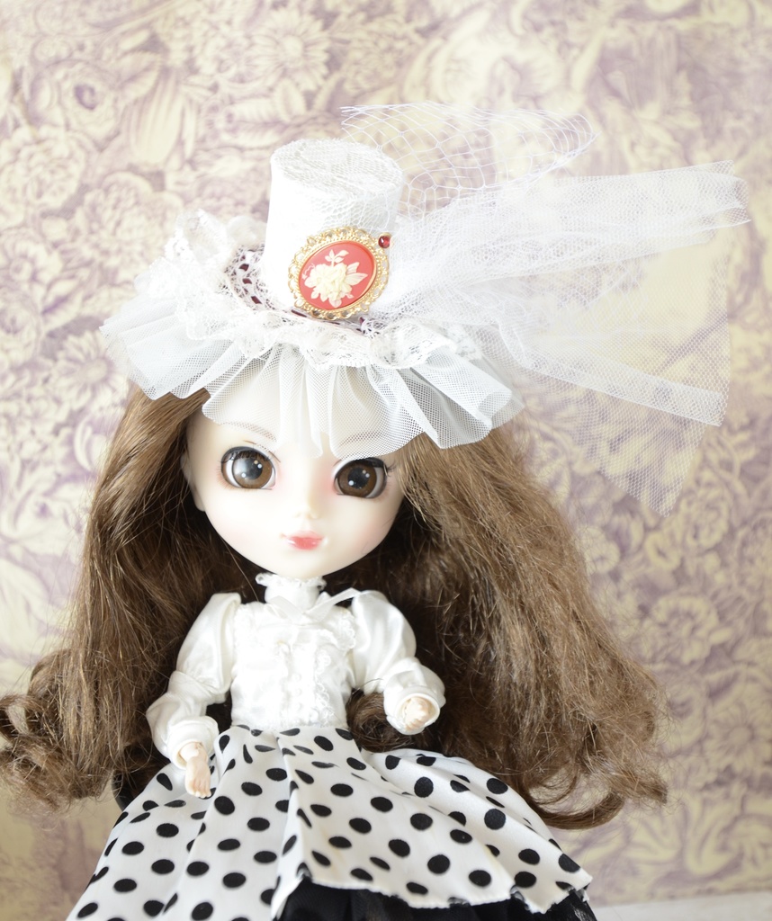 ミニハット(フェアリーカメオ・クランベリーレッド)