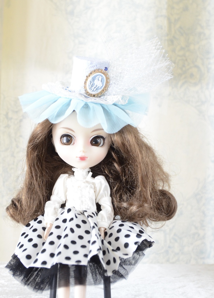 ミニハット(ユニコーンカメオ・ラムネブルー)