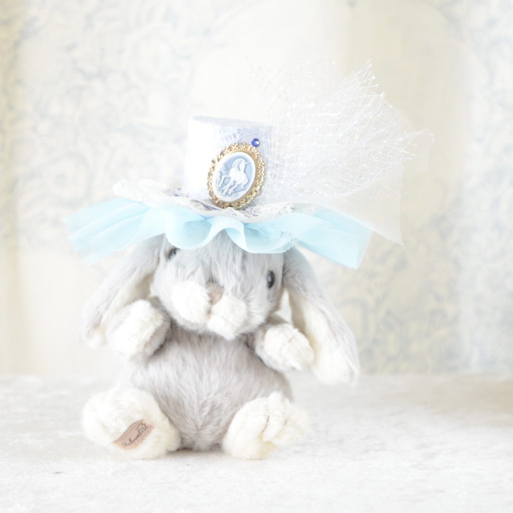 ミニハット(ユニコーンカメオ・ラムネブルー)