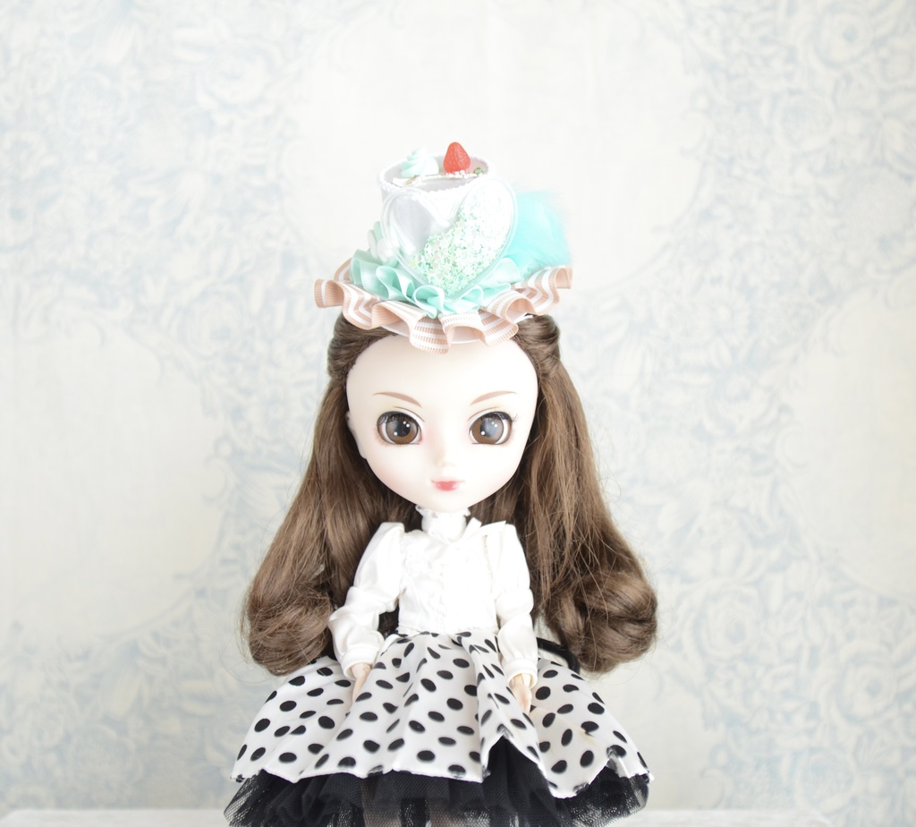 ヘアアクセサリー(チョコミントケーキなミニハット)